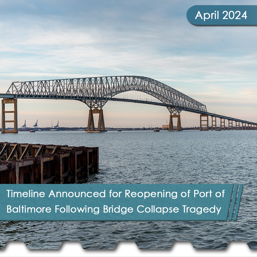 Timeline Announced for Reopening of Port of Baltimore Following Bridge Collapse Tragedy 5 Baltimore Bridge Square - The Chemical Company